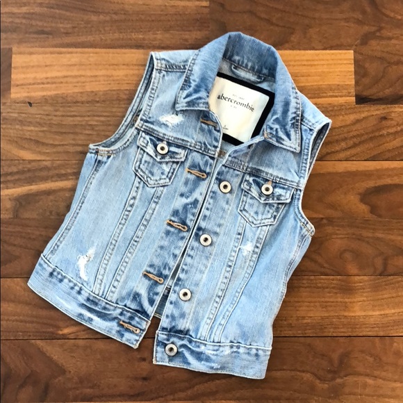 kids sleeveless denim jacket